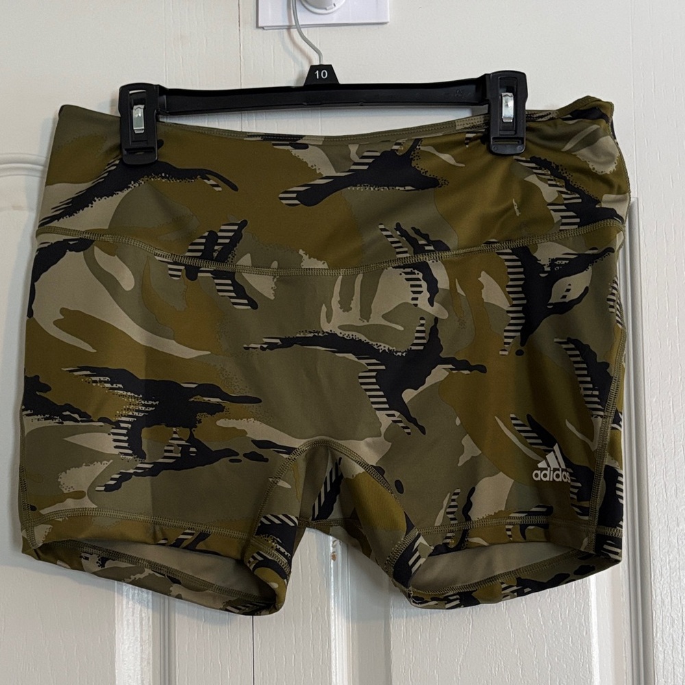 Adidas Olive Camouflage Bike Shorts